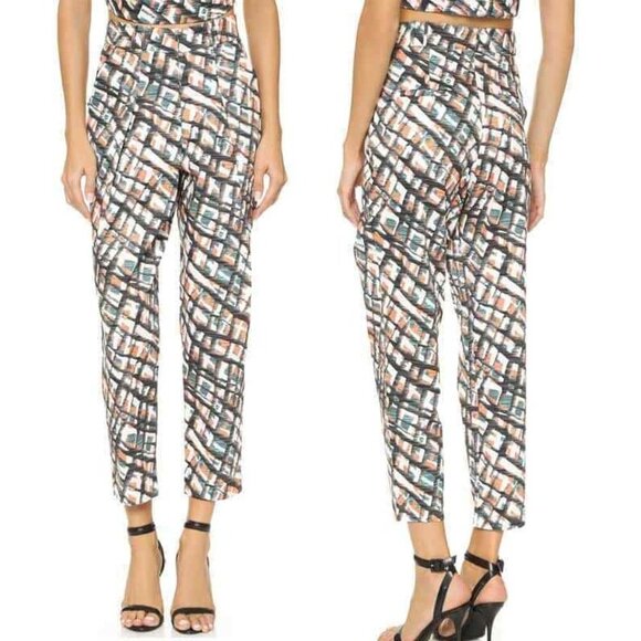 RONNY KOBO Ariyah Pants Multi Geometric Pattern Tapered High Rise Size XS - NWT - Picture 1 of 11